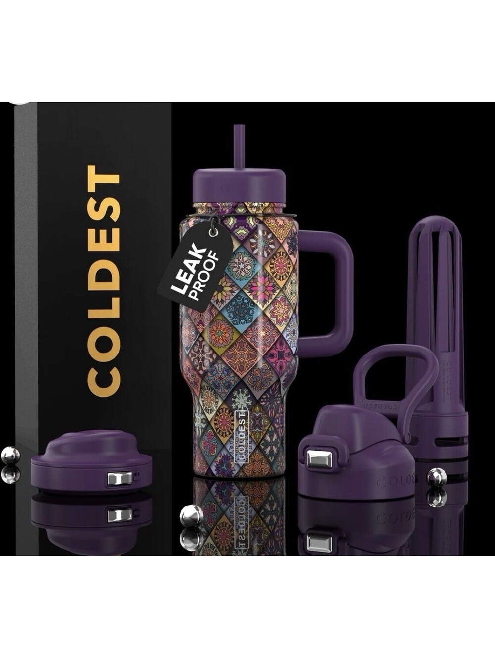 NEW! Coldest Mosaic Bloom Limited Edition 24oz Limitless Water Bottle NIB